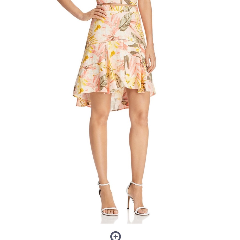 Asymmetrical Joie 00 floral skirt.